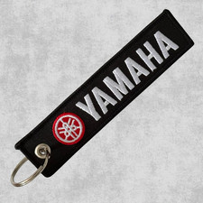 Fabric Yamaha Keyring Motorbike Key Chain Accessory Embroidery Black Keyring