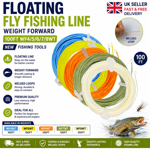 Floating fly fishing line - fly,