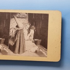 Victorian Theatre Stereoview C1895 Witch & Cinderalla Pantomime