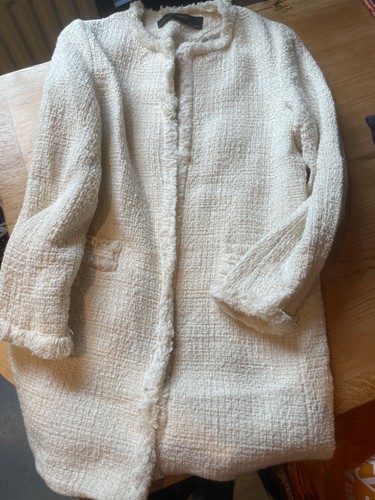 Zara cream boucle jacket - , xs