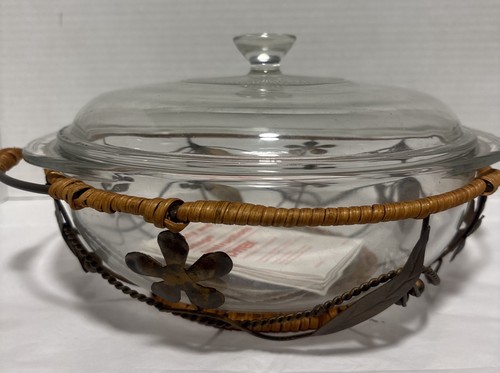 Vtg pyrex clear glass - clear,