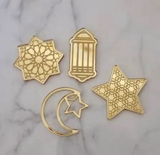 6 Eid Cupcake Discs Moon Star