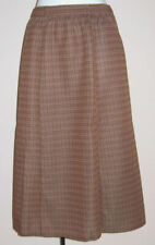 NEW LADIES SLIMMA BROWN CALF LENGTH CHECK PULL-ON SKIRT PLUS SIZE 24