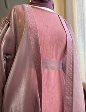 Luxury abaya set pieces - 4, pink