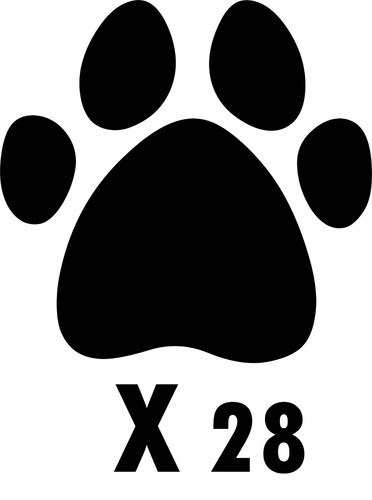Paw print stickers - stickers, colour