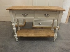 RUTLAND PAINTED CONSOLE TABLE HAND MADE ROUGH SAWN BESPOKE COLOUR SIZES
