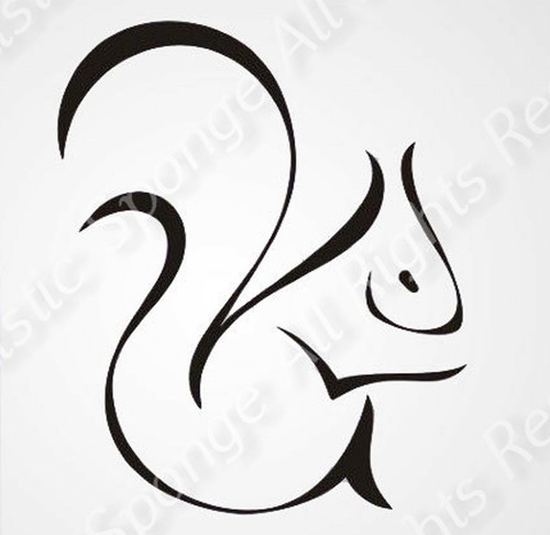 Squirrel sketch reusable mylar - squirrel,