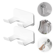  2 Pcs Hair Dryer Holder Wall Mounted Universal for Bathroom Blow Stand