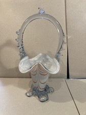 Murano Glass Basket 10 Inches In Height