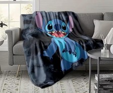 1PC Disney Stitch Blanket for Cozy Time 100cm x 70cm 100% Cotton Throw Blanket