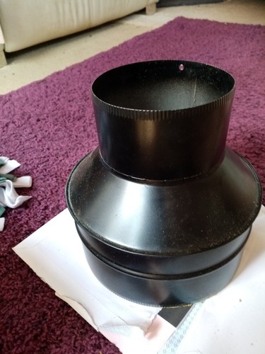 Flue pipe adaptor single - pipe, 5"