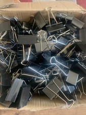 30  X 50mm Bulldog Fold back Clips Black