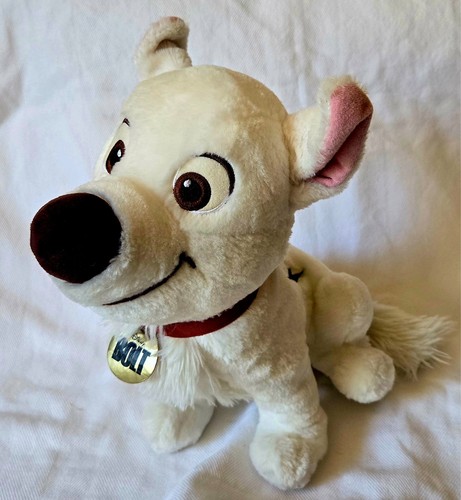 Disney bolt plush dog white - disney,