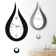 Silent Waterdrop Wall Clock Modern Pendulum Acrylic Wall Hanging Home Decor