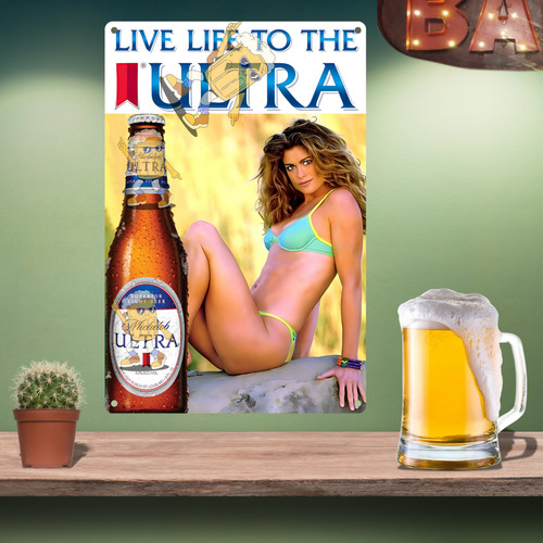 Multra beer metal sign - multra-,