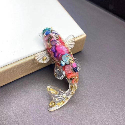 6cm glass carp fish figurine - glass,