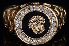 14K GOLD EP DIAMOND SIMULATED