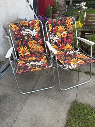 Vintage 1970 garden - garden, chairs