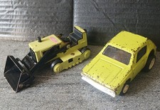 Pair Of VINTAGE METAL TONKA TOYS Circa 1960's  Made in Japan