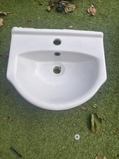 Compact White Ceramic Hand Wash Basin Sink Very Good Condition