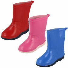 Sale Boys or Girls Toddler Infant Pull On Winter Wellington Wellie Boot X1058