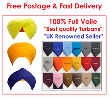 100% Cotton Full Voile Turban material for Sikh men women boys girls multifaith