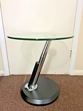 Black Round Glass Side Table Black Glass Metal Lamp Table