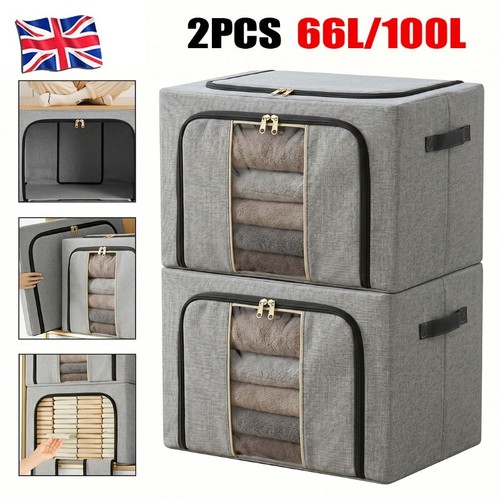 2pcs 100l storage box - 1/2pcs, for