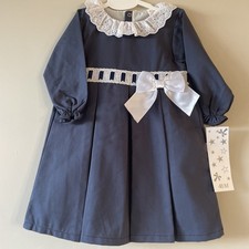 Spanish Style Girls navy blue Dress Age 4 Years