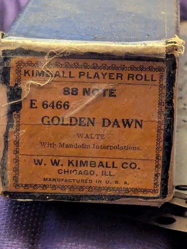 Kimball player piano roll - player,