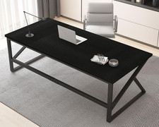 Modern 180cm Black Desk for 2