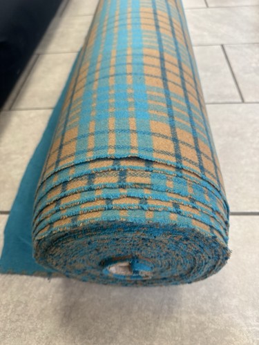 Wool check fabric coating - wool,