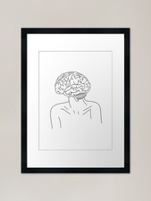Brain medic framed - medic, print