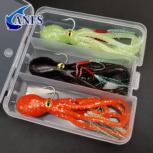 Glowing squid lures - glowing,