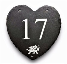 Engraved Slate Heart House