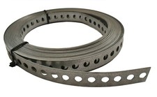 ENGINEERS FIXING BAND STEEL METAL PUNCHED PERFORATED STRIP STRAP 12 20 25mm 40mm