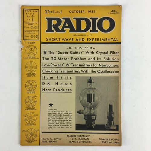 October 1935 radio magazine - october,