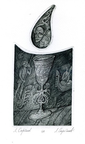 Ancient goblet gondola - goblet,, boat