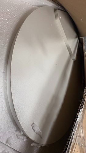 Gloss white oval coffee table - coffee,
