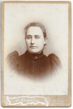 Cabinet Card Photo Northants Kettering A Knighton 88 High St Portrait Young Lady