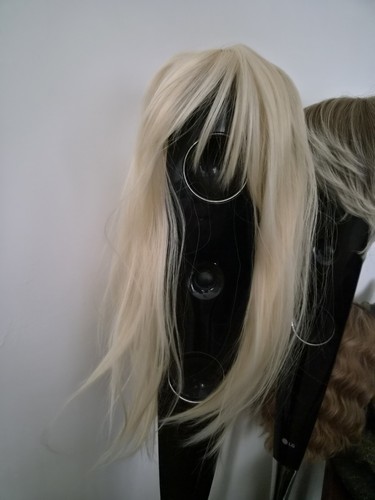 Long blond wig - long,