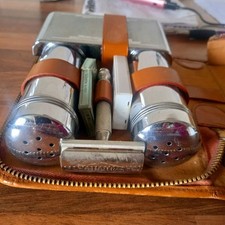 Vintage Gillette Shaving Kit In Leather Case