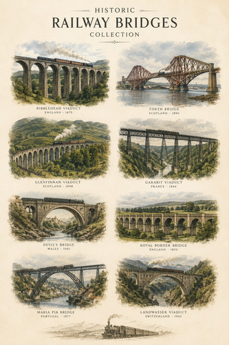 Historic railway bridges - railway,