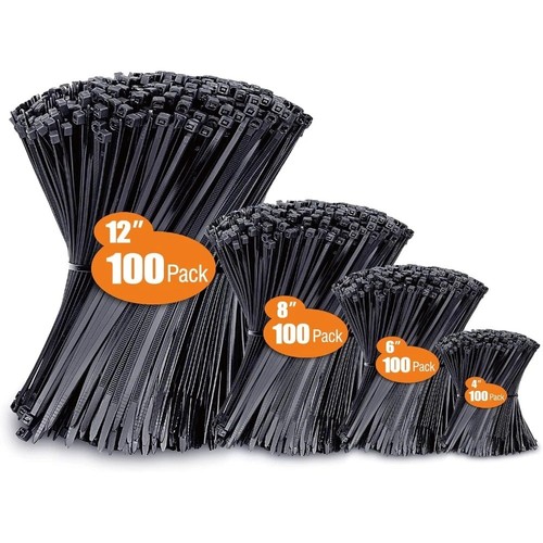500 black cable - ties, zip