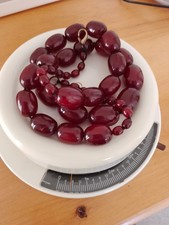 Beautiful Cherry amber necklace. Some defects. needs rethreading and new clasp.