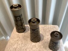 Denby Arabesque Storage Jars x 3  Including The Rare Spaghetti Jar