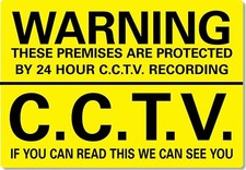 METAL SIGN Warning Premises