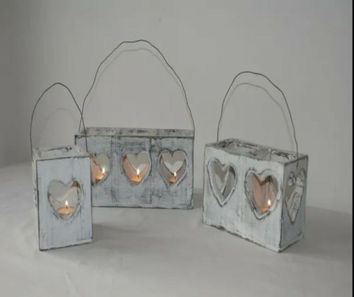 Shabby chic wooden heart tea - chic,