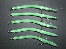 5 x Green Lumo Gummi Mack eel