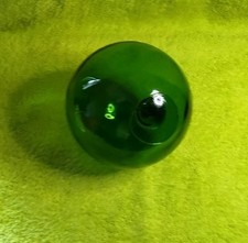 Vintage Green Glass Buoy Float 12cm Diameter.